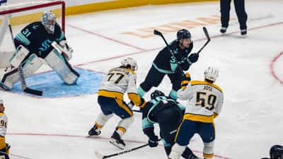 Roman Josi, joueur des Nashville Predators, en action lors d'un match NHL en 2023