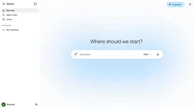 Google Gemini AI interface screenshot on a laptop screen in 2026