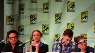 The Big Bang Theory franchise signage, predecessor to the Stuart Fails to Save the Universe HBO Max spinoff