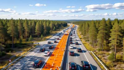 Nelostie E75 moottoritie kesällä 2026, tietöitä ja autojonoja