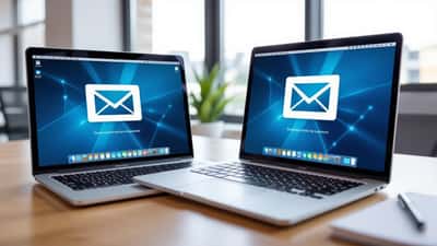 Schermo con applicazione Outlook e messaggio di errore sincronizzazione email, assistenza informatica 2026