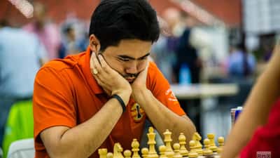 Hikaru Nakamura, Grande Mestre de xadrez norte-americano, durante um torneio internacional