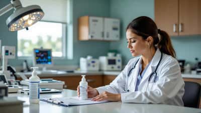 Doctor consulting patient about mosquito-borne disease symptoms during El Niño 2026 extended season in a Houston medical clinic
