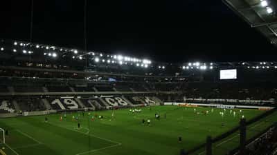 LASK-Fans in der Raiffeisen Arena bei einem Europacup-Heimspiel in Linz