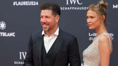 Diego Simeone på den røde løperen under Laureus World Sports Awards