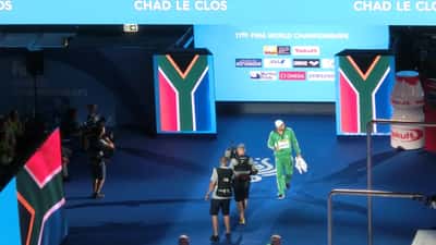 Chad le Clos swimming butterfly stroke at FINA World Championships