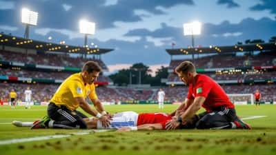 Jogadores de futebol disputando partida em campo aberto, representando a Copa Sul-Americana 2026