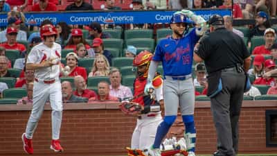 Bo Bichette en tenue des New York Mets lors d'un match de la MLB en mars 2026