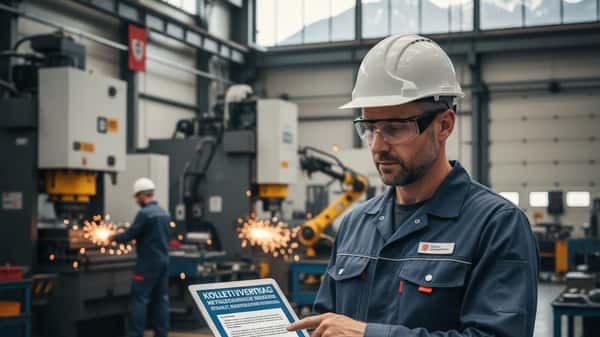 Österreichischer Arbeitnehmer prüft seine KV-Rechte in der Metallindustrie 2026