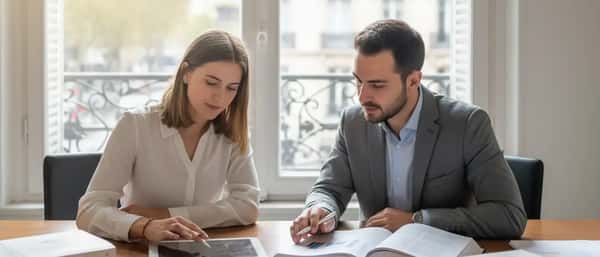 Studentessa italiana studia economia aziendale con calcolatrice e laptop in una stanza luminosa a Milano
