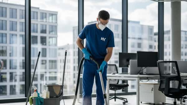 Österreichischer Arbeitnehmer in der Gebäudereinigung prüft seine KV-Rechte 2026