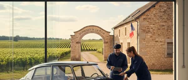 Nederlandse automonteur bespreekt een diagnoseresultaat met een klant in een goed georganiseerde werkplaats