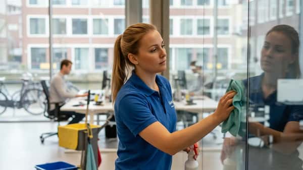 Nederlandse schoonmaker raadpleegt zijn cao-rechten in 2026