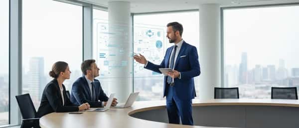 Consulente informatico italiano che analizza infrastruttura di rete su doppio monitor in un ufficio moderno