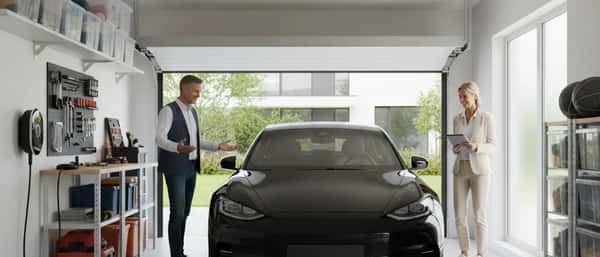 Mécanicien inspectant le dessous d'une voiture sur un pont élévateur dans un atelier automobile