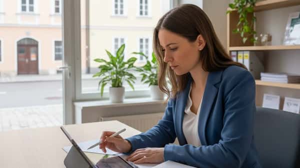 Österreichische Lehrerin in privater Bildungseinrichtung prüft Kollektivvertrag 2025