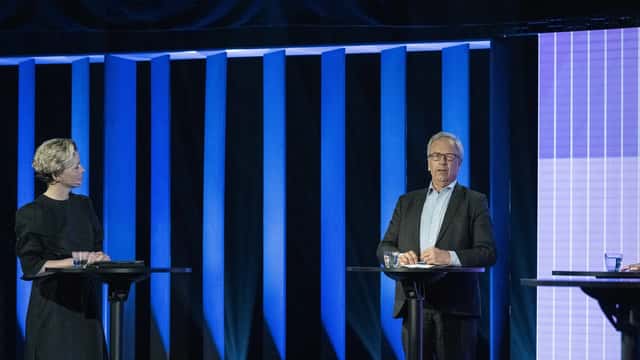 Øystein Olsen, tidligere sentralbanksjef i Norges Bank, under norsk mediekonferanse