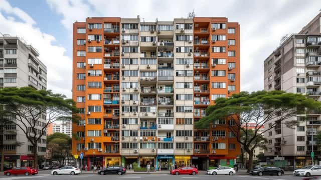 Prédios residenciais no centro de São Paulo, representando o mercado imobiliário de aluguel