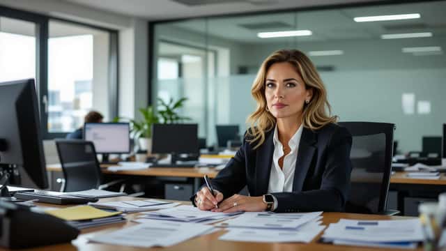 Trabalhadora portuguesa analisa documentos de penhora com assessora num escritório de sindicato em Braga