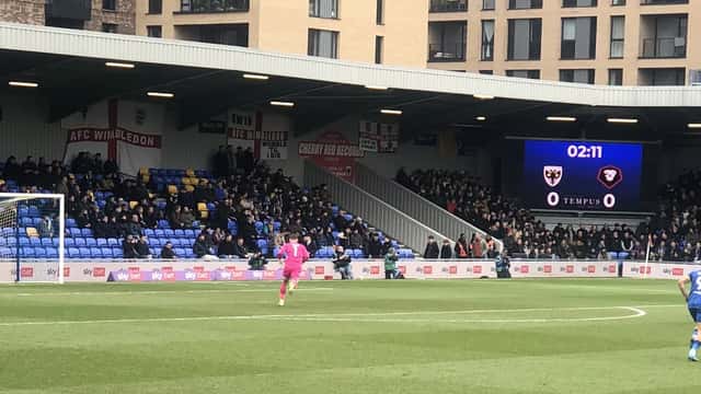 Salford City players in action during a League Two football match in 2025