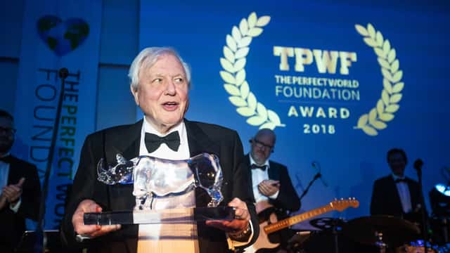 Sir David Attenborough en 2018, naturaliste et documentariste britannique centenaire