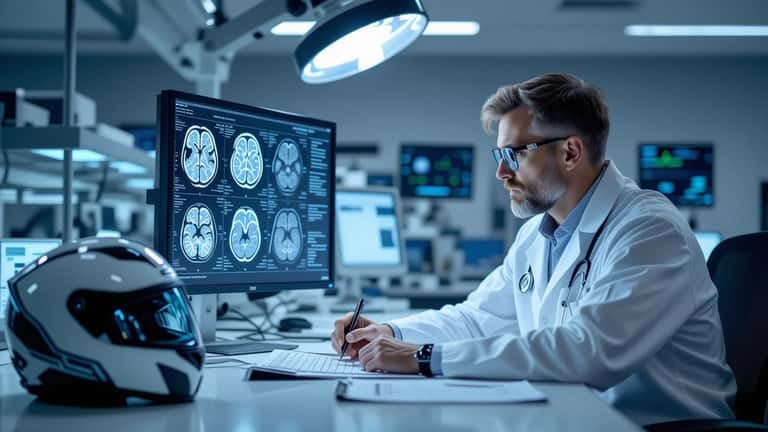 Patient i MRI-scanner på hospital — neurologi og hjerneskade