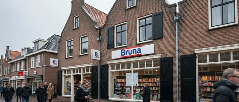 Gesloten Bruna-winkel in een Nederlandse winkelstraat