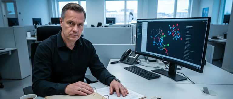 Svensk mordkommissionsdetektiv granskar kalla fall-dokumentation och DNA-analys i Stockholm