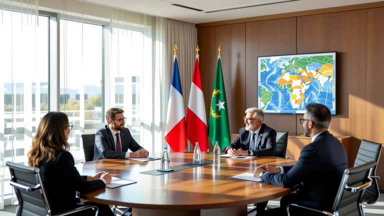 Franse en Marokkaanse vlaggen bij een diplomatieke bespreking over de Westelijke Sahara in 2026
