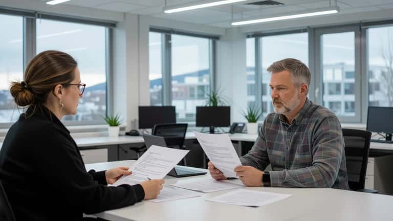 Finansansatt i Oslo diskuterer oppsigelse med HR under Sentralavtalen 2026