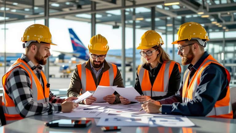 Workers in aviation sector reviewing their pay agreement in the UK, 2026