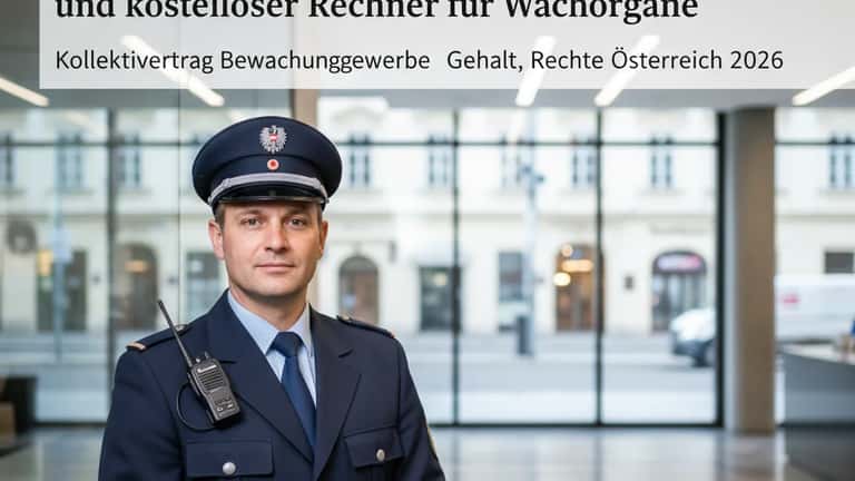 Wachorgan im Bewachungsgewerbe Österreich prüft Kollektivvertrag 2026
