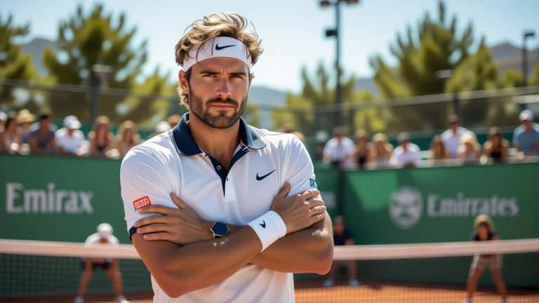 Tennista professionista si ferma per dolore al gomito durante un torneo del 2026