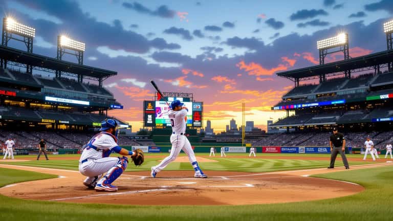 Stade de baseball rempli lors du duel Cubs vs Mets 2026, vu depuis le monticule du lanceur