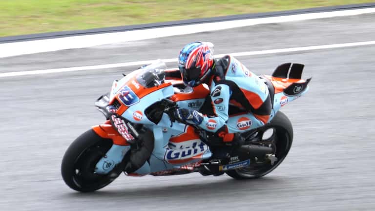 Ai Ogura in sella all'Aprilia Trackhouse durante il Gran Premio di Malesia MotoGP 2025