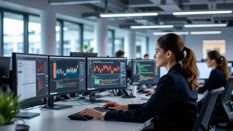Équipe de cybersécurité en réunion de gestion de crise dans un bureau suisse, analyse d'un incident en cours sur écran