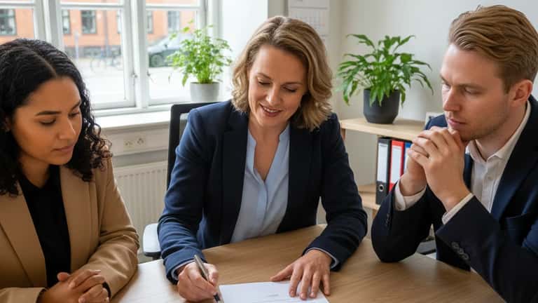 HR-chef i Aarhus sammenligner overenskomsttabeller og individuel ansættelseskontrakt med to medarbejdere