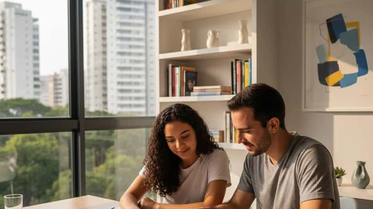Estudante brasileiro recebendo aula particular de Economia com professor em São Paulo
