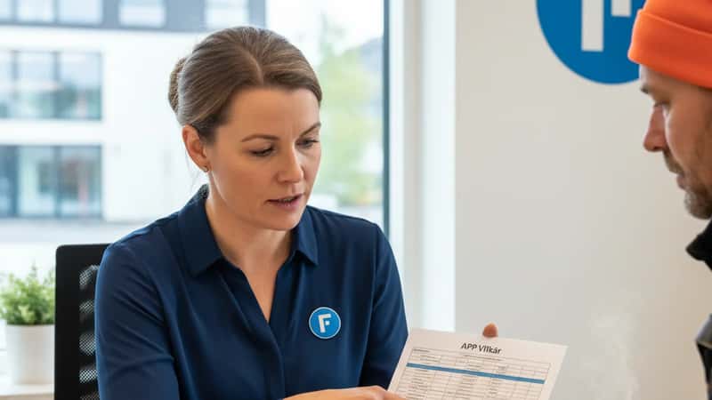 Fellesforbundet-rådgiver i Kristiansand gjennomgår AFP-rettigheter med bygningsarbeider