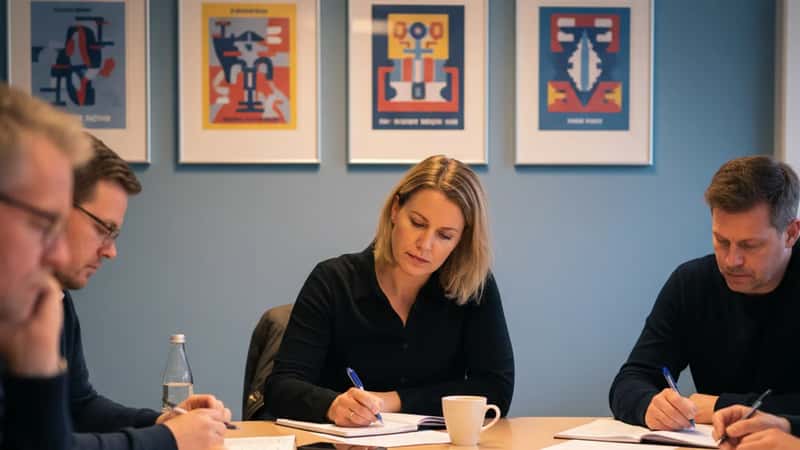 NSF-tillitsvalgt i Arendal noterer rettigheter under arbeidsrettskonsultasjon for sjømann
