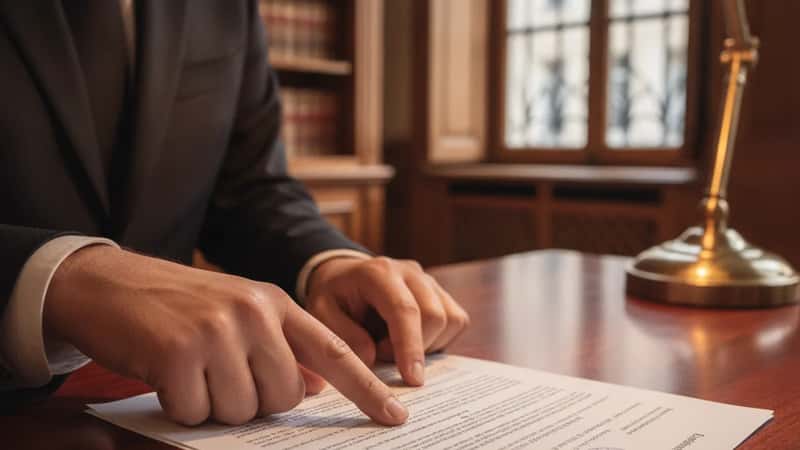 Notaire montrant une clause du Certificat Successoral Européen à Lyon