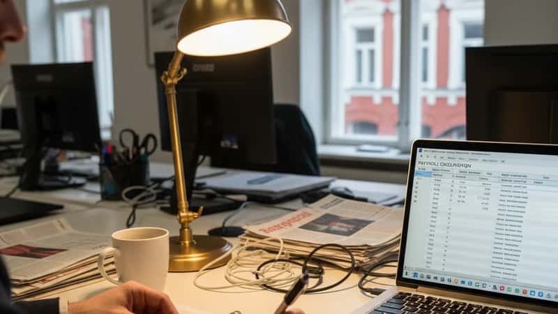Toimittajan ylityöraportin tarkistus Tampereen toimituksessa