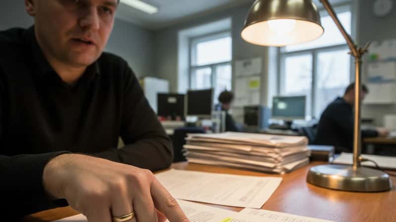 Luottamusmies osoittaa TES:n kohtaa irtisanomisneuvottelussa Tampereen toimituksessa