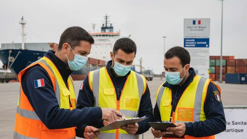 Autorités sanitaires maritimes françaises au port de Brest