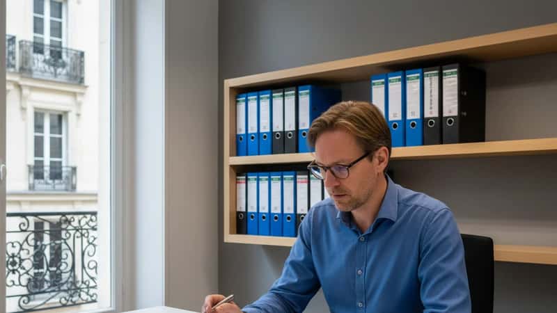 HR-chef på ett kontor i Malmö granskar löneöversyn och kollektivavtaldokument för lärare i friskolor