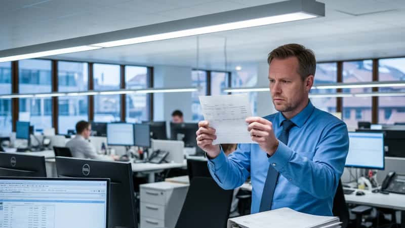 Statsansatt i Trondheim sjekker lønnslippen nøye for å verifisere korrekte tillegg fra tariffavtalen