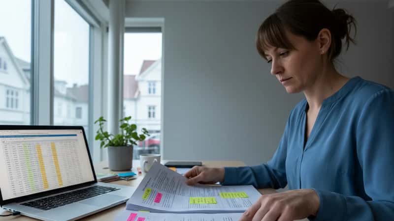 HR-rådgiver i kommunal skoleadministrasjon i Stavanger sammenligner tariffavtaledokumenter
