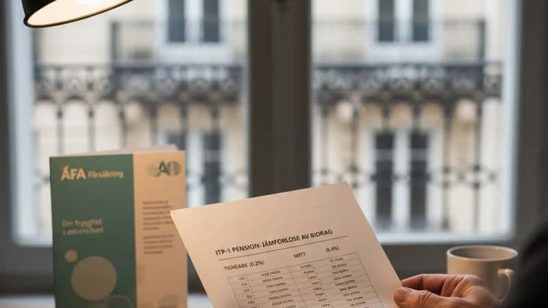 Pensionsutdrag visar ITP-1 avsättning med ny förstärkt 0,4 procent i Pappersavtalet 2025