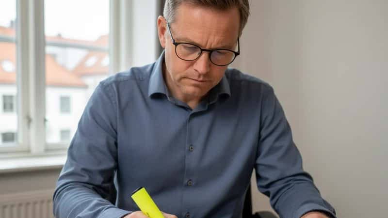 HR-direktør i Bergen sammenligner Ferieloven og Riksavtalen side om side på kontoret