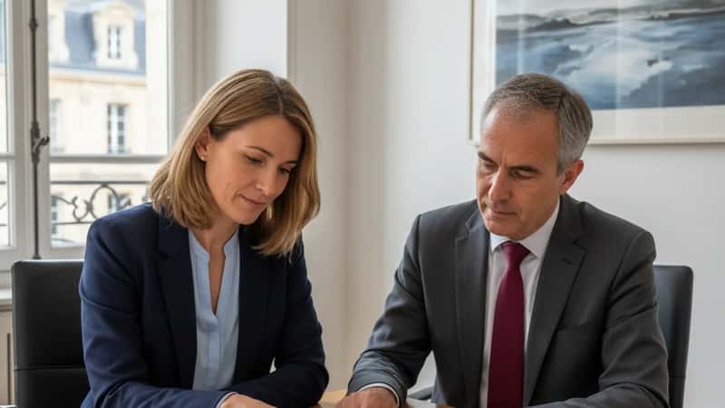 Salariée et responsable RH en réunion de consultation sur les droits conventionnels dans une entreprise à Bordeaux